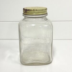 Vintage Golden West coffee glass jar